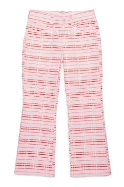 Pants>MARNI Allover Check bootcut pants light pink