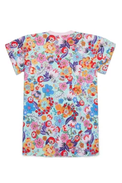Swimwear>MARNI Allover cover-up dress Holiday placid blue