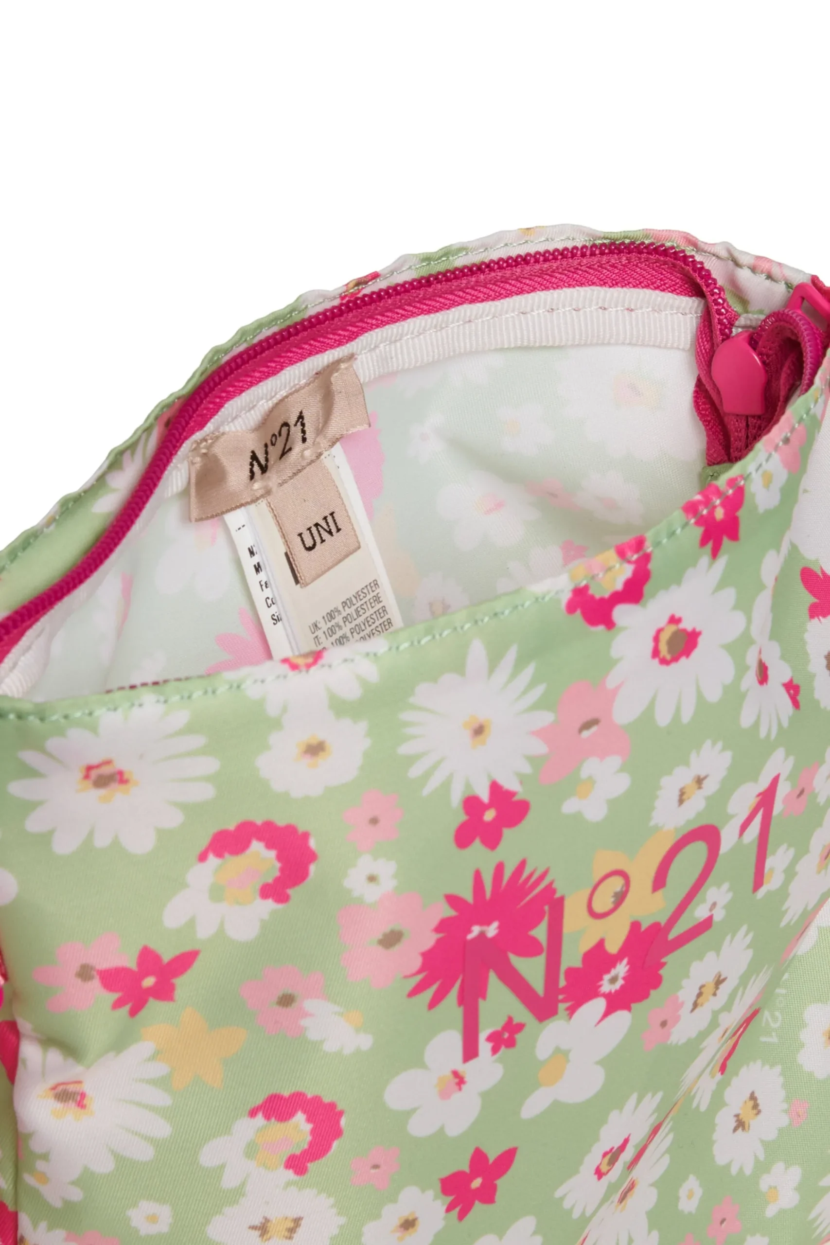 Bags And Backpacks | Logomania>N°21 Allover Flowers clutch bag light mint green