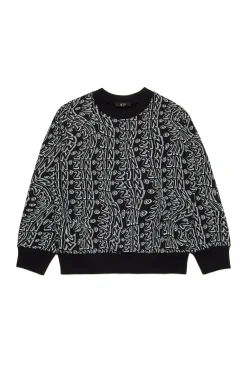 Activewear | Activewear>N°21 Allover Glitch crew-neck sweatshirt black