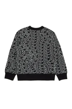 Activewear | Activewear>N°21 Allover Glitch crew-neck sweatshirt black