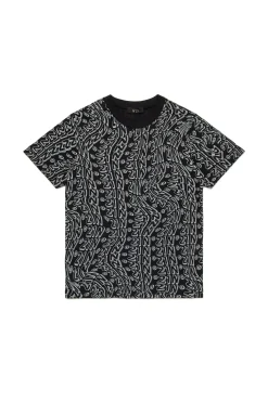 Logomania | Logomania>N°21 Allover Glitch jersey T-shirt black