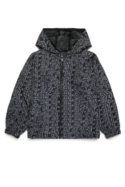 Logomania | Logomania>N°21 Allover Glitch windbreaker jacket black