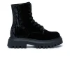 Boots And Combat Boots | Boots And Combat Boots>N°21 Allover logo pattern velvet boots black