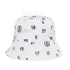 Hats And Caps | Logomania>MM6 MAISON MARGIELA Allover Numeric logo fisherman hat white