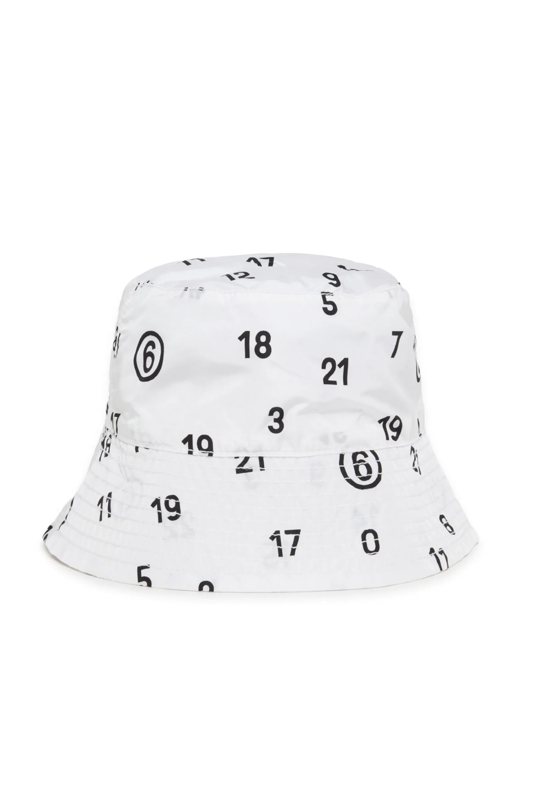 Hats And Caps | Logomania>MM6 MAISON MARGIELA Allover Numeric logo fisherman hat white