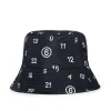 Hats And Caps | Logomania>MM6 MAISON MARGIELA Allover Numeric logo fisherman hat black