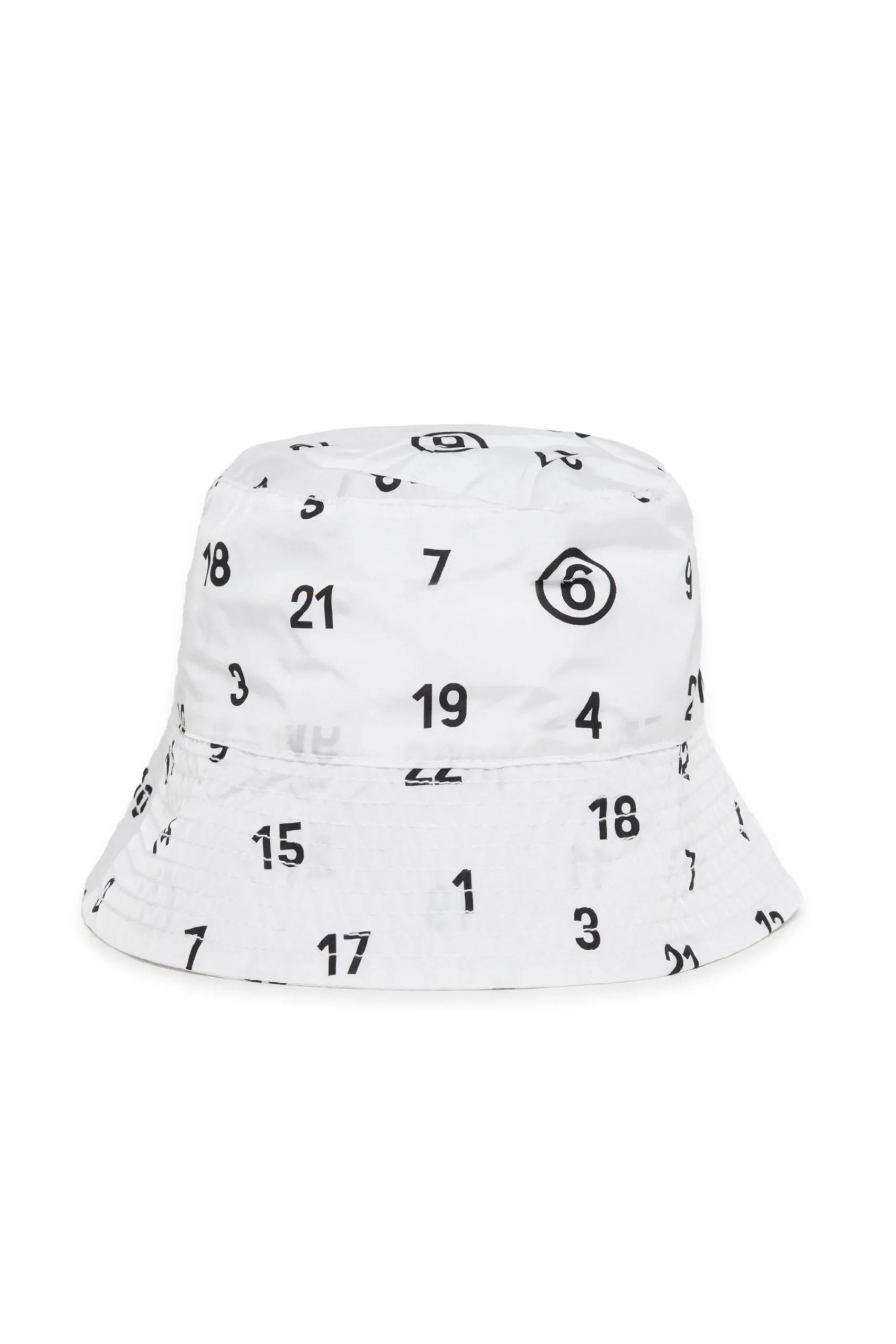 Hats And Caps | Logomania>MM6 MAISON MARGIELA Allover Numeric logo fisherman hat white
