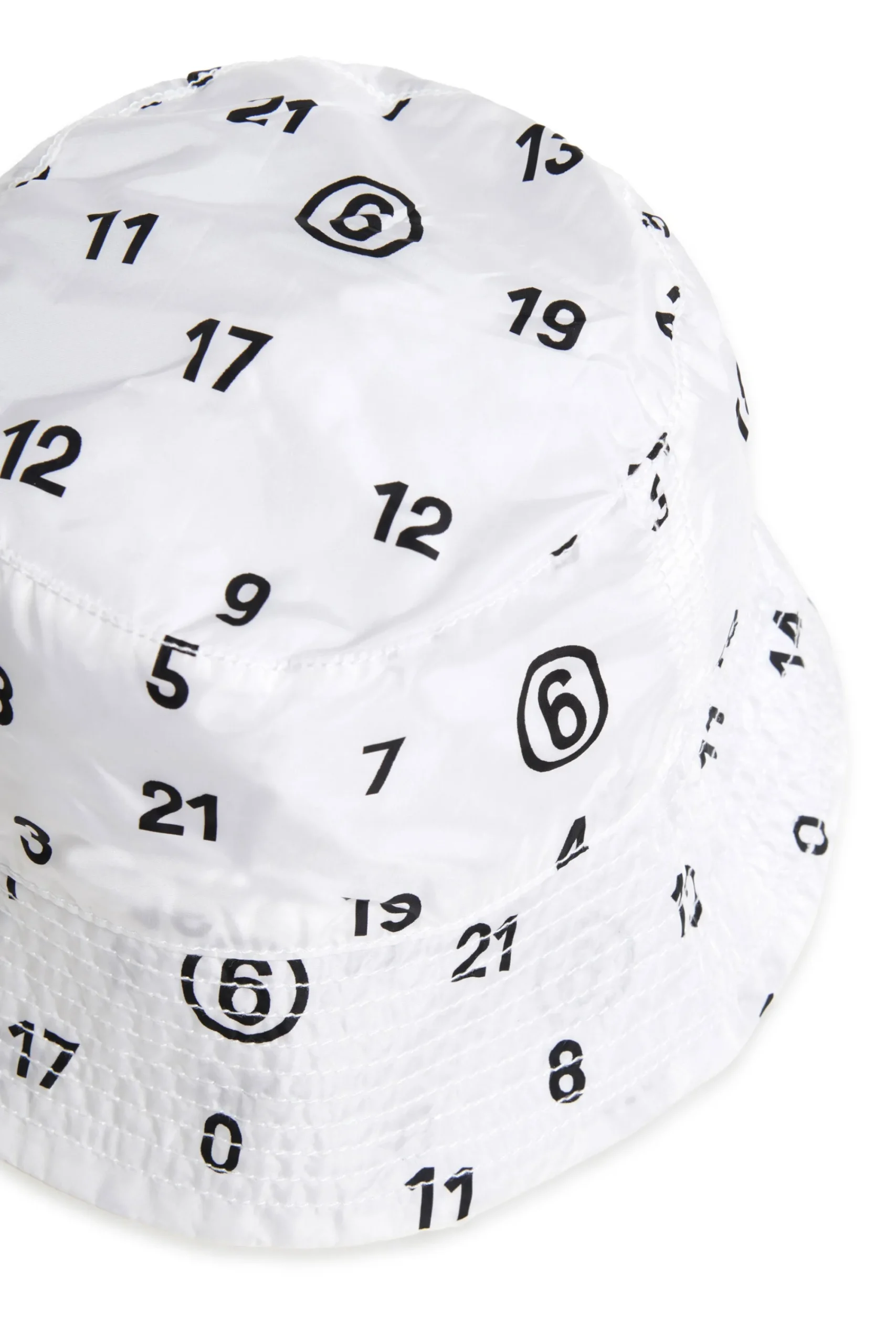 Hats And Caps | Logomania>MM6 MAISON MARGIELA Allover Numeric logo fisherman hat white