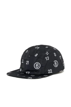 Hats And Caps | Hats And Caps>MM6 MAISON MARGIELA Allover Numeric logo five-panel hat black