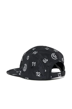 Hats And Caps | Hats And Caps>MM6 MAISON MARGIELA Allover Numeric logo five-panel hat black