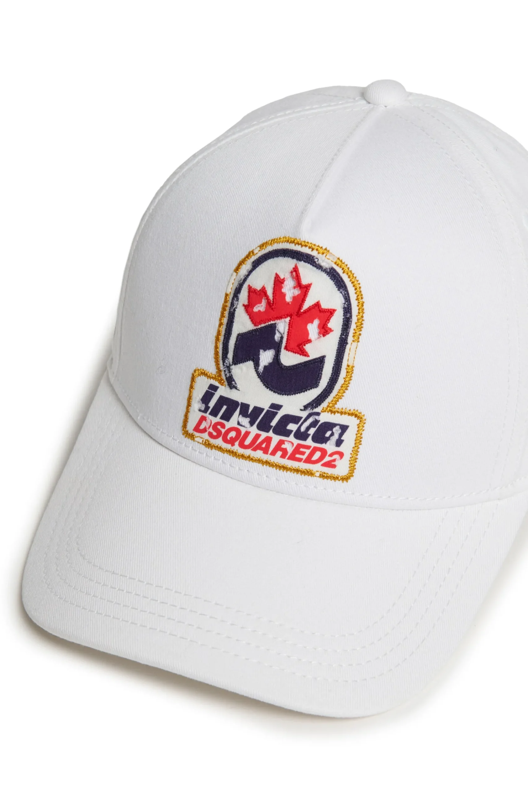 Hats And Caps | Hats And Caps>DSQUARED2 Baseball cap with patch Invicta x white