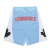 Shorts | Activewear>DSQUARED2 Basketball shorts with Canadian Leaf new light blue