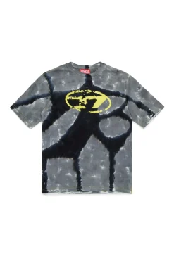 Oval D By Diesel | Oval D By Diesel>DIESEL Batik T-shirt branded with Oval D logo black