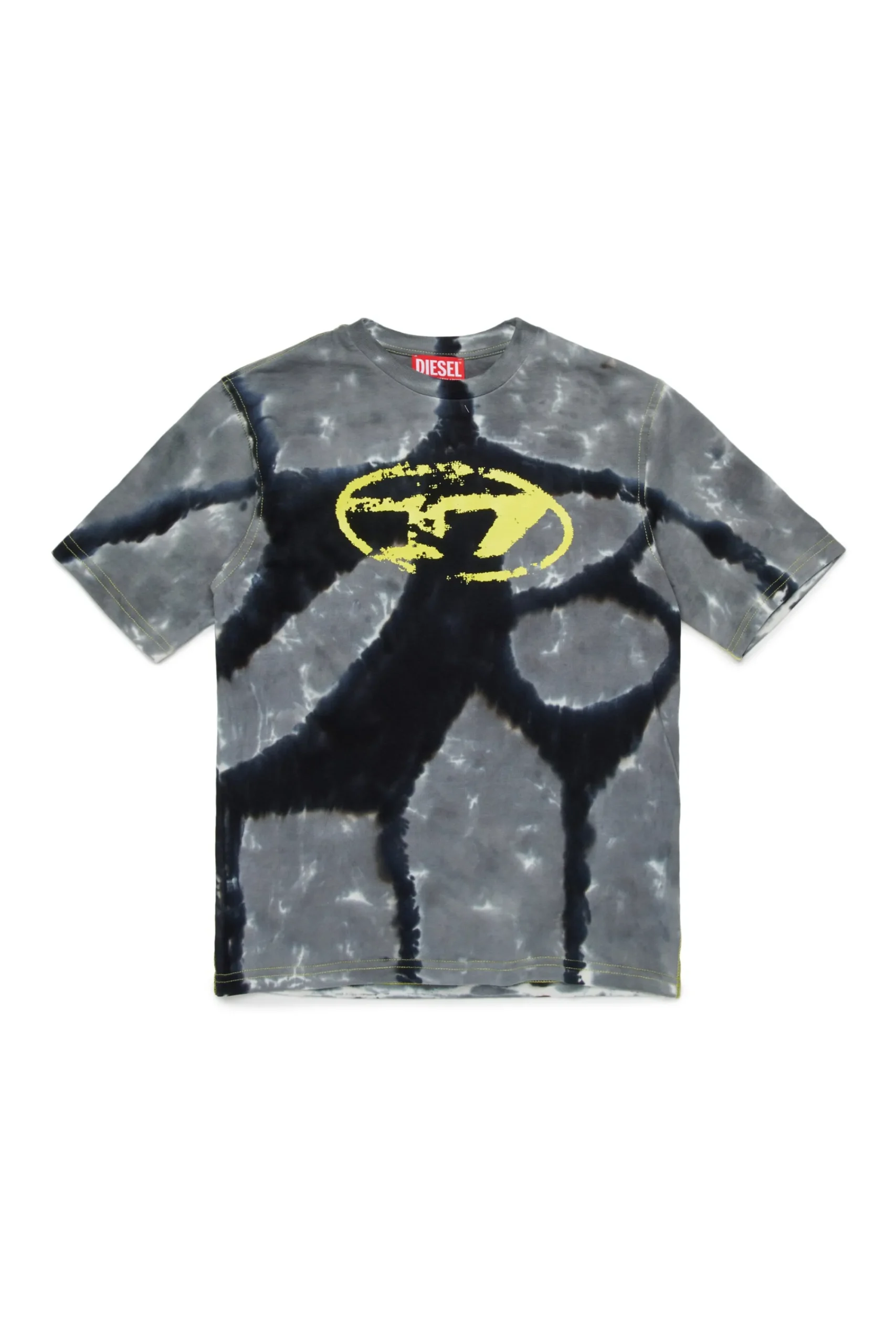 Oval D By Diesel | Oval D By Diesel>DIESEL Batik T-shirt branded with Oval D logo black