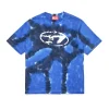 Oval D By Diesel | Oval D By Diesel>DIESEL Batik T-shirt branded with Oval D logo bluette