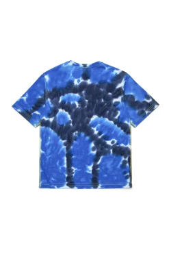 Oval D By Diesel | Oval D By Diesel>DIESEL Batik T-shirt branded with Oval D logo bluette