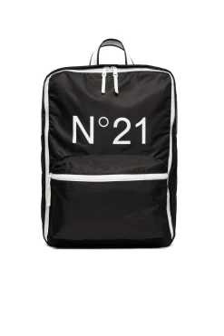 Backpacks And Belt Bags>N°21 backpack with zip fastening and logo black