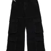 Jeans | Denim-Mania>DIESEL Black cargo straight jeans - D-Argjx Denim Black