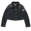 Jackets And Padded Jackets | Denim-Mania>DIESEL Black denim cropped jacket denim black