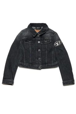 Jackets And Padded Jackets | Denim-Mania>DIESEL Black denim cropped jacket denim black