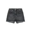Shorts | Denim-Mania>MM6 MAISON MARGIELA Black denim shorts with raw cut hems Denim Black