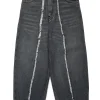 Jeans | Denim-Mania>MM6 MAISON MARGIELA Black jeans with raw cut details Denim Black