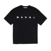 Logomania | Logomania>MARNI jersey t-shirt with logo BLACK