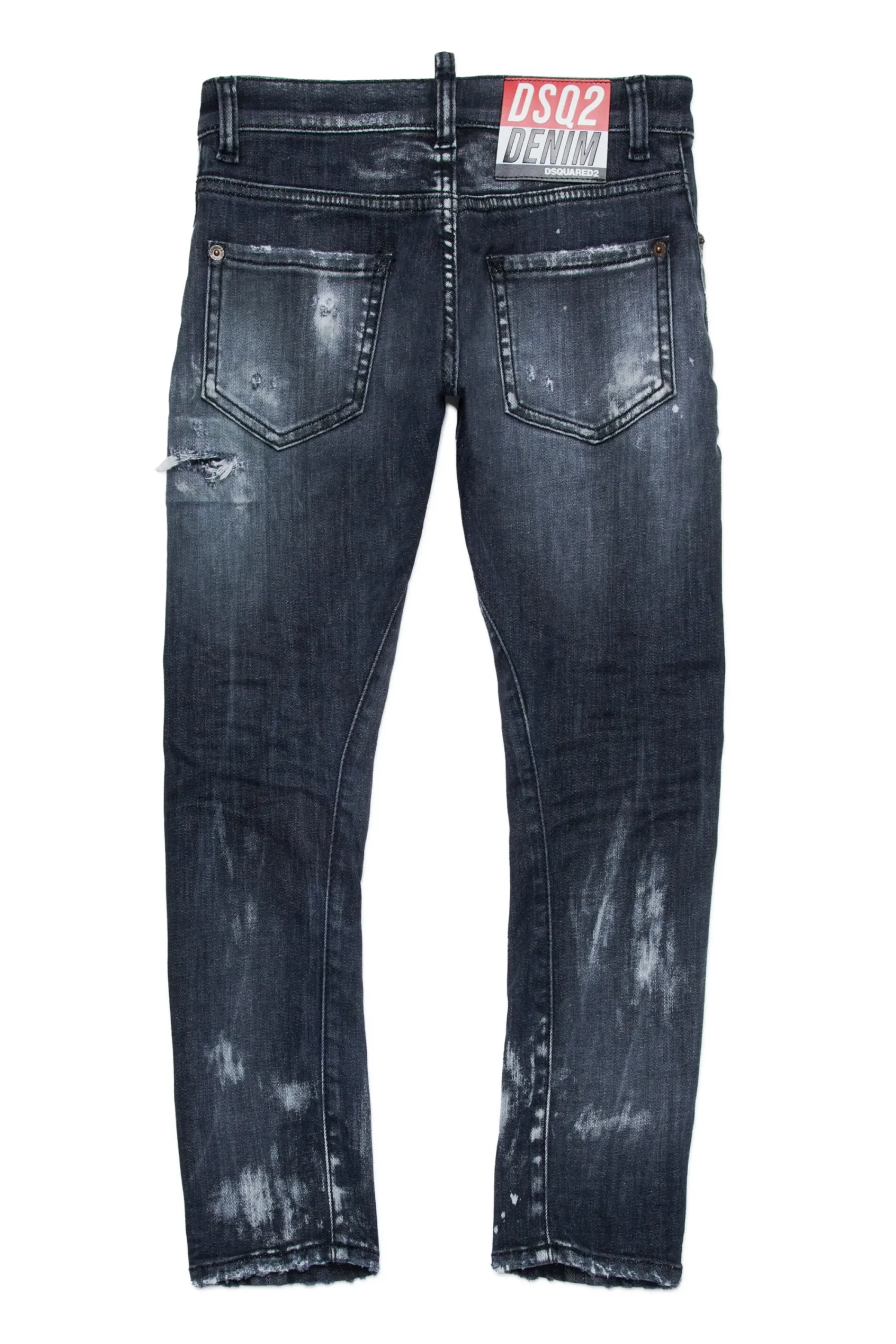 Denim-Mania | Denim-Mania>DSQUARED2 Black skinny jeans with destroyed effect - Twist Denim Black
