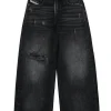 Jeans | Denim-Mania>DIESEL Black straight jeans with rips - D-Argjx Denim Black