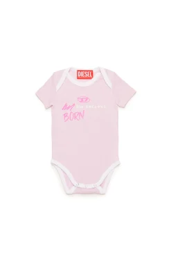 Newborn (0-12M)>DIESEL Bodysuit with Born for Success graphics light pink
