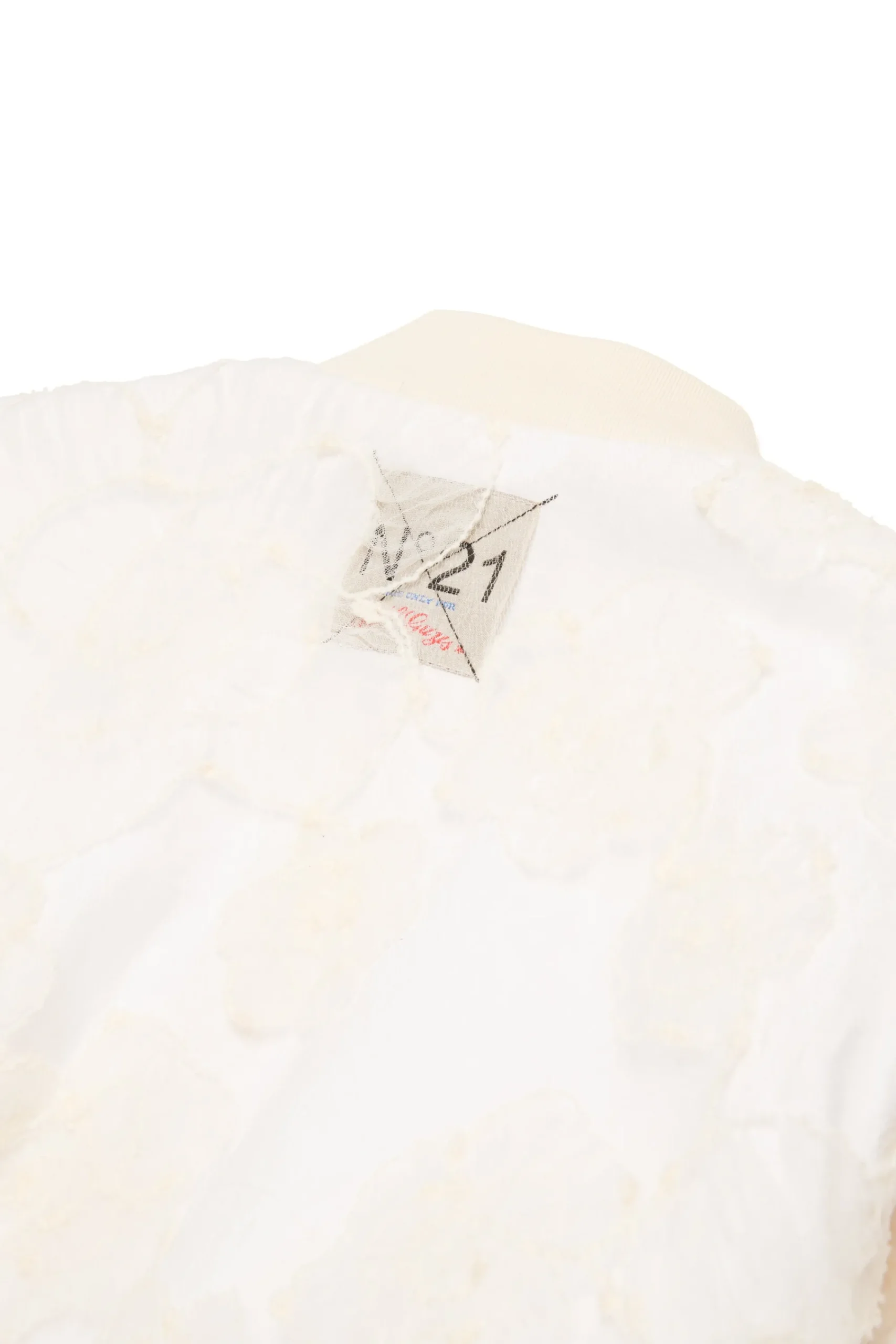 Jackets And Padded Jackets | Party Looks>N°21 Bomber jacket with embroidered organza flowers creamy white