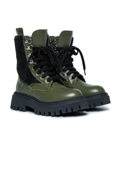 Boots And Combat Boots | Boots And Combat Boots>MARNI Boots with teddy inserts dark olive green
