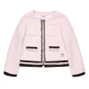Jackets And Padded Jackets>N°21 Bouclé jacket with chain light pink