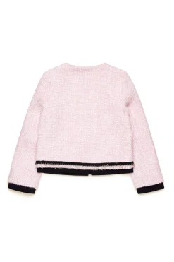 Jackets And Padded Jackets>N°21 Bouclé jacket with chain light pink