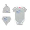 Newborn (0-12M) | Oval D By Diesel>DIESEL Box Kit in micro ribbing branded with Oval D logo grey melange