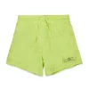 Swimwear | Swimwear>MM6 MAISON MARGIELA Boxer swimsuit branded with Numeric logo fluo green