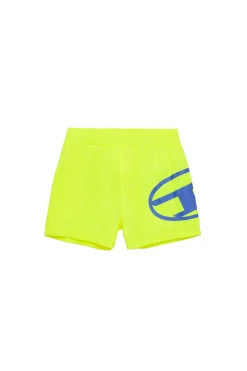 Swimwear | Oval D By Diesel>DIESEL Boxer swimsuit branded with Oval D logo fluo yellow