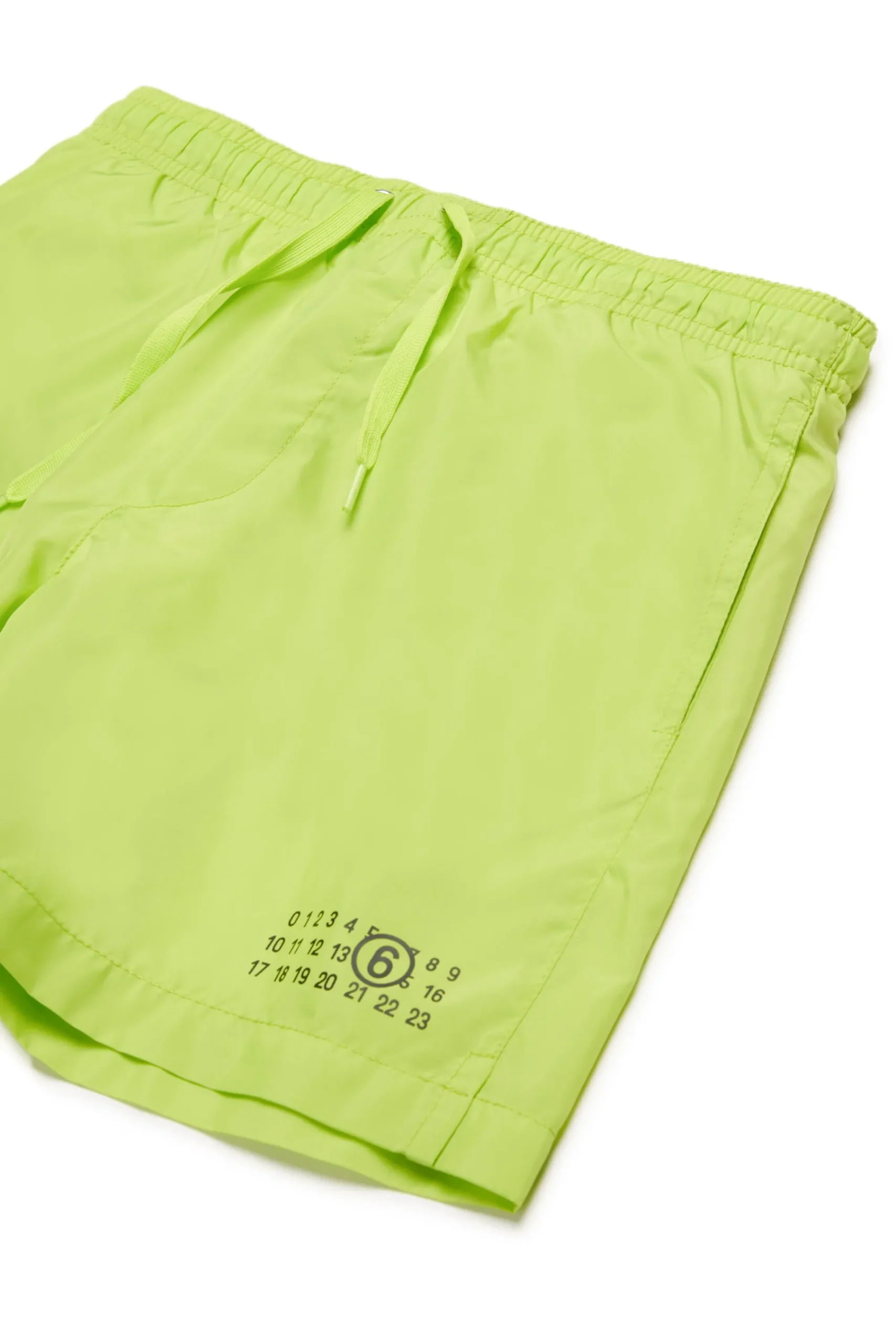 Swimwear | Swimwear>MM6 MAISON MARGIELA Boxer swimsuit branded with Numeric logo fluo green