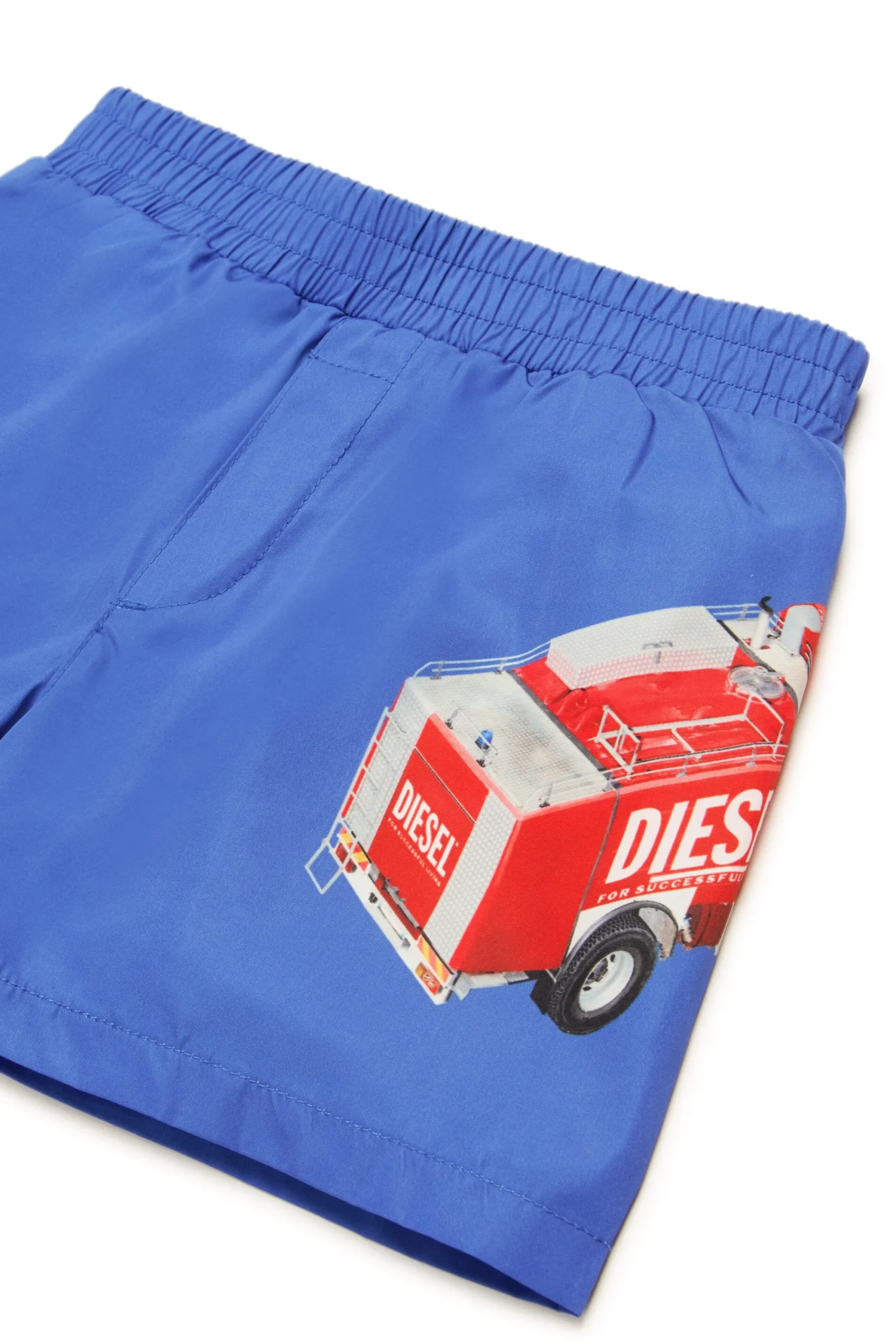 Swimwear | Swimwear>DIESEL Boxer swimsuit with Fire Truck graphics bright bluette