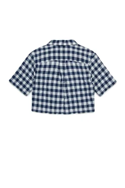 Shirts>MAX&Co. Boxy allover Check shirt bluette