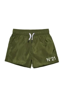 Logomania | Logomania>N°21 Branded boxer shorts military green