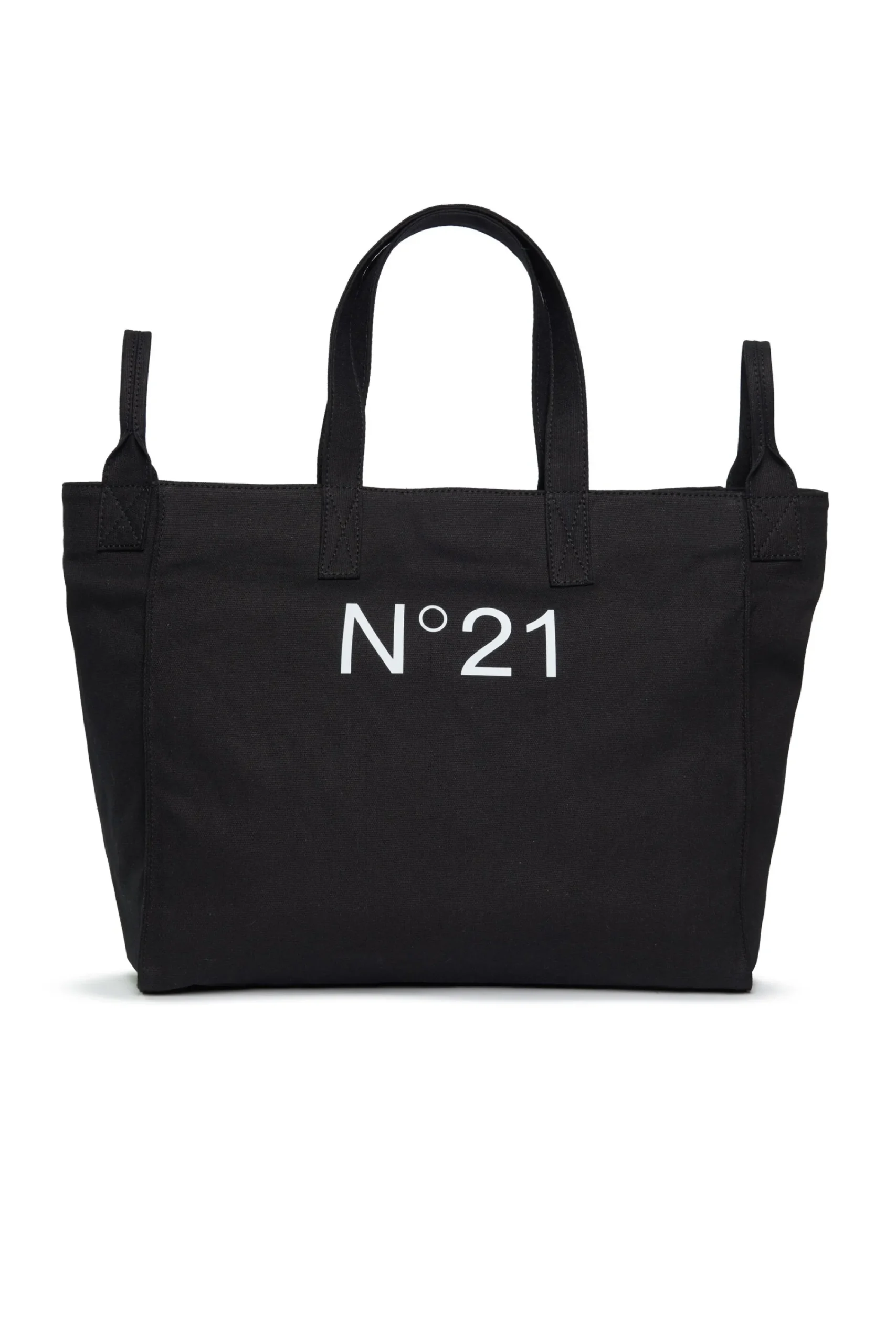 Bags And Backpacks | Logomania>N°21 Branded canvas shopper bag black
