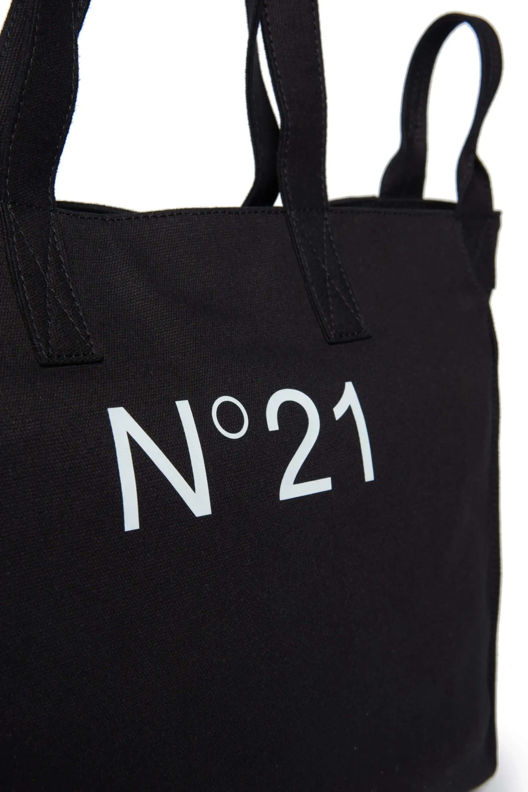 Bags And Backpacks | Logomania>N°21 Branded canvas shopper bag black