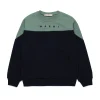 Sweatshirts | Sweatshirts>MARNI Branded colourblock crew-neck sweatshirt black