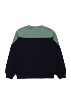 Sweatshirts | Sweatshirts>MARNI Branded colourblock crew-neck sweatshirt black
