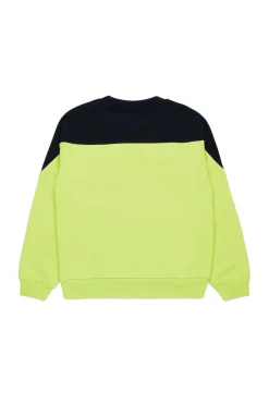 Sweatshirts | Sweatshirts>MARNI Branded colourblock crew-neck sweatshirt slime green