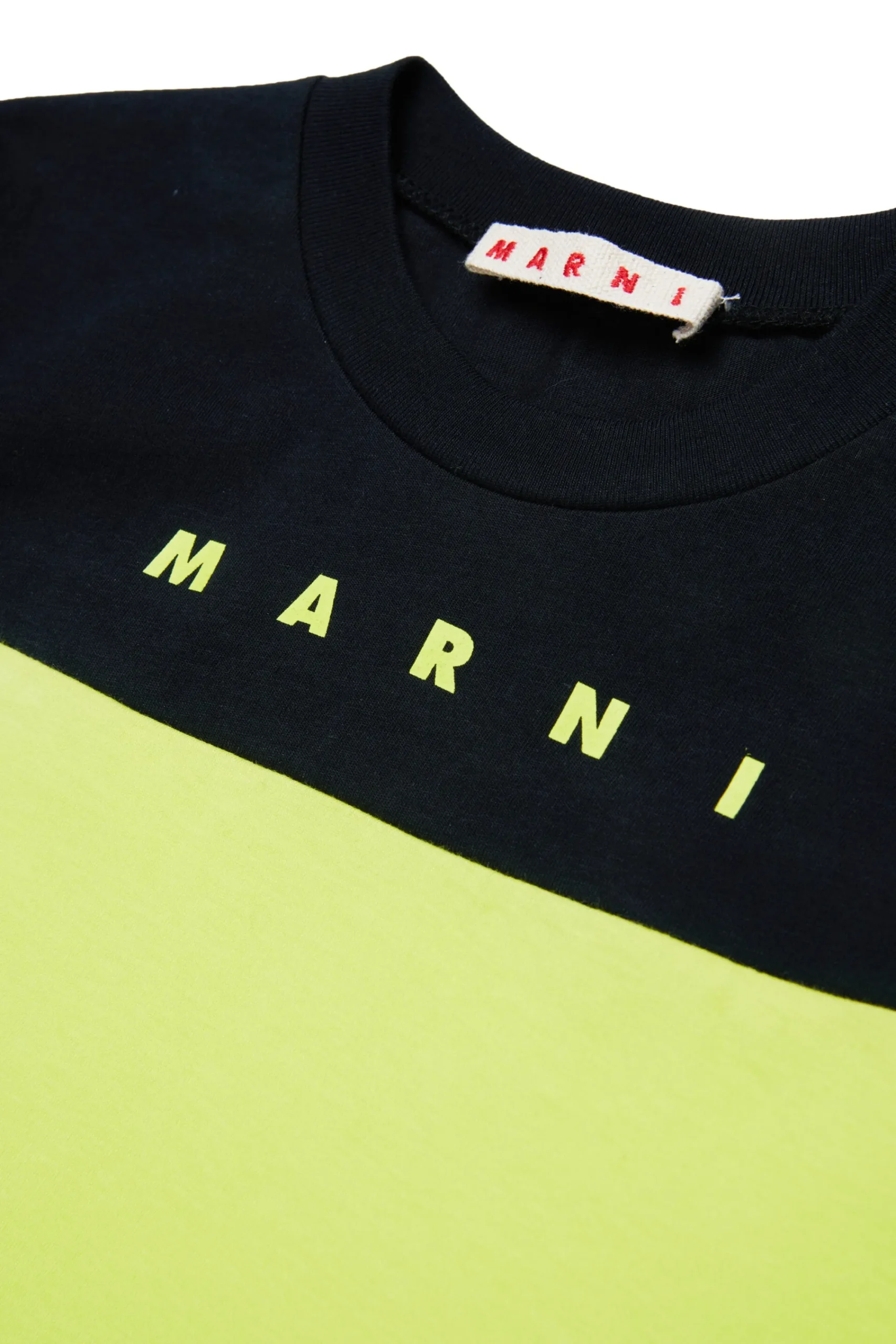 T-Shirts | T-Shirts>MARNI Branded colourblock T-shirt slime green