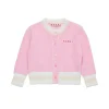 Knitwear>MARNI Branded cotton cardigan light pink