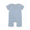 Newborn (0-12M)>MARNI Branded cotton jumpsuit inox gray melange